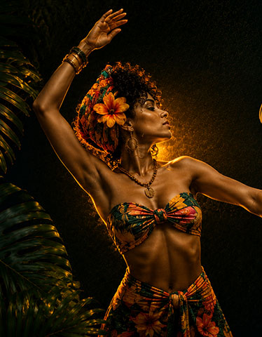 Bailarina caribeña en la Noche Caribeña de Hotel Nodo